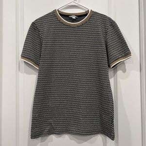 DISTORTION Men's Pull Over Short Sleeve Sweater Shirt Cotton Polyester Small